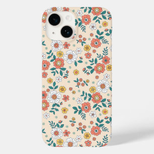 Koraal Bloem Tuin Patroon Case-Mate iPhone 14 Hoesje