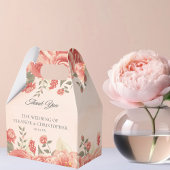 Koraal Bloemen Romantische Tuin Huwelijk Custom Bedankdoosjes