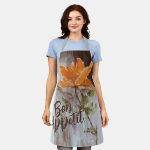 Koraal Blooms All-Over Print Schort