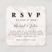 Koraal Blush Roze Floral Chic QR Code Weddenschap Informatiekaartje (Voorkant)