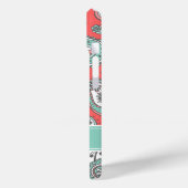 Koraal Bohemian Paisley Custom Monogram Case-Mate iPhone Case (Achterkant / Links)