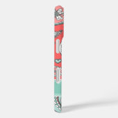 Koraal Bohemian Paisley Custom Monogram Case-Mate iPhone Case (Achterkant / Rechts)