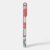 Koraal Bohemian Paisley Custom Monogram Case-Mate iPhone Case (Achterkant / Rechts)