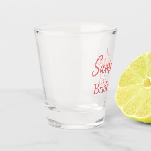 koraal bruidsmeisje shot glas (Links)