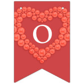 Koraal bruiloft 35e verjaardag aangepaste foto vlaggetjes (Derde vlag)