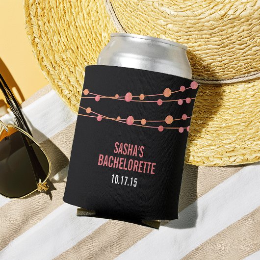 Koraal Confetti - Gepersonaliseerde Bachelorette Blikjeskoeler