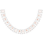 Koraal Confetti Waterverf Stippen Bunting Flag Vlaggetjes (Alle)