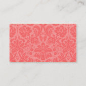 Koraal  Damask Visitekaartje (Achterkant)