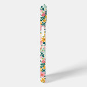 Koraal Ditsy Bloemen Monogram Case-Mate iPhone Case (Achterkant / Rechts)