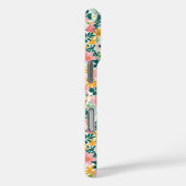 Koraal Ditsy Bloemen Monogram Case-Mate iPhone Case (Achterkant / Rechts)
