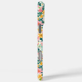 Koraal Ditsy Bloemen Monogram Case-Mate iPhone Case (Achterkant / Rechts)