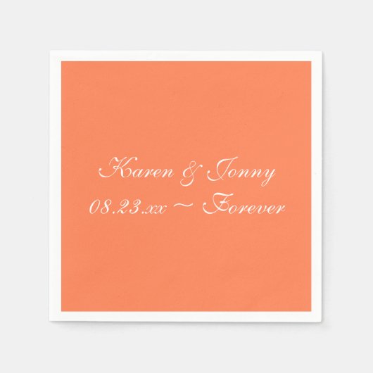 Koraal draagbaar kleurenontwerp Napels Servet (Voorkant)