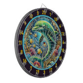 Koraal Elegantie Dolfijn Dartbord Display (Voorkant Links)