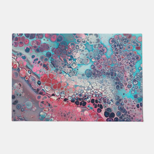 Koraal en asqua Acrylkleurig Abstract Deurmat (Voorkant)