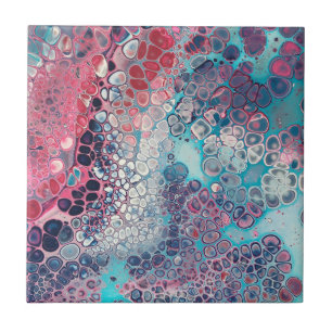 Koraal en asqua Acrylkleurig Abstract Tegeltje