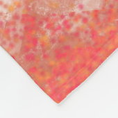 Koraal en beige splatter fleece deken (Hoek)
