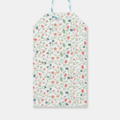 Koraal en Blauwe Wildbloemen VRIJGEZELLENFEEST Cadeaulabel (Achterkant)