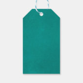 Koraal en Blauwgroen gradiënt zoet 16 verjaardag D Cadeaulabel (Achterkant)