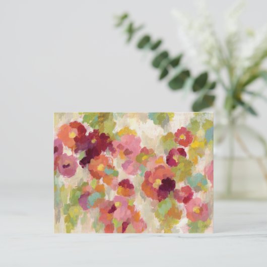 Koraal en Emerald Garden Briefkaart (Staand voorkant)