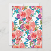 Koraal en Fandango Floral Shower per Mail Kaart (Achterkant)