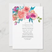 Koraal en Fandango Floral Viering van het leven Kaart (Voorkant)