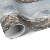 Koraal en golven cadeaupapier (Rol Hoek)