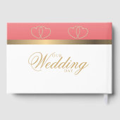 Koraal en gouden harten gastenboek (Achterkant)