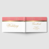 Koraal en gouden harten gastenboek (Volledig)