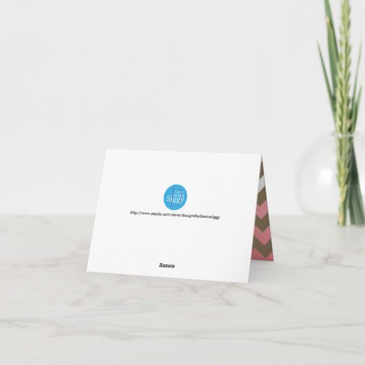 Koraal en goudharten - Hartelijk dank Bedankkaart (Achterkant)