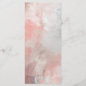 Koraal en Grijs Abstract Brushstrokes Bruiloft Men Menu (Achterkant)