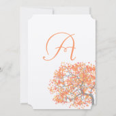 Koraal- en grijze-Romantische - Weddenschap Kaart (Achterkant)