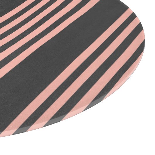 Koraal en houtskool met vijf strippen snijplank (Hoek)