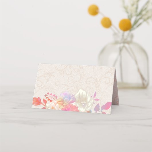Koraal- en Ivory-Floral Wedding (Voorkant)