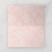 Koraal- en Ivory-Floral Wedding (Binnenkant ongevouwen)