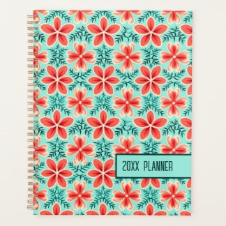 Koraal en Mint Floral Planner