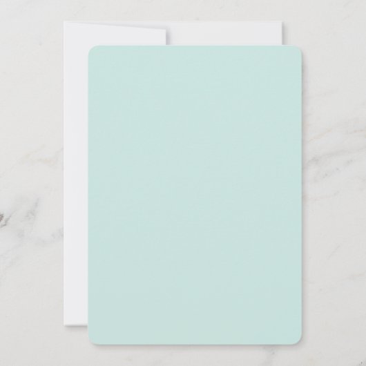 Koraal en Munt Bloem bruiloft uitnodiging (Achterkant)