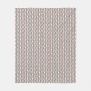 Koraal en parels perzik crème grijs patroon fleece deken