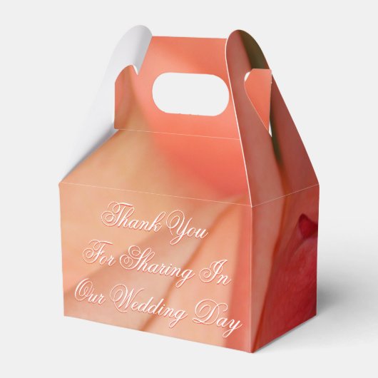 Koraal en perzik bedankdoosjes (Voorkant Zijde)