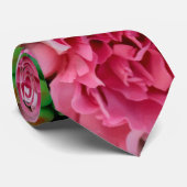 Koraal- en roze Rozen bloemen Stropdas (Opgerold)