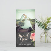 Koraal en schoolbord Dank u fotokaart (4x8) Bedankkaart