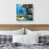 Koraal en vis in het Rode Zee, Egypte Canvas Afdruk (Insitu (Slaapkamer))