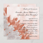 Koraal en White Reef Beach bruiloft uitnodigingen (Voorkant / Achterkant)