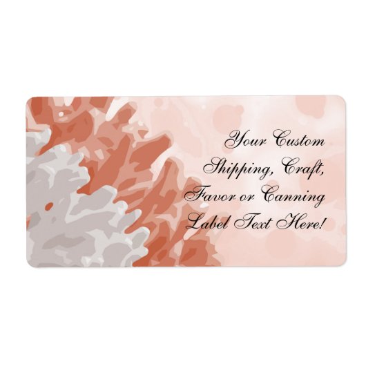 Koraal en wit rif etiket (Voorkant)