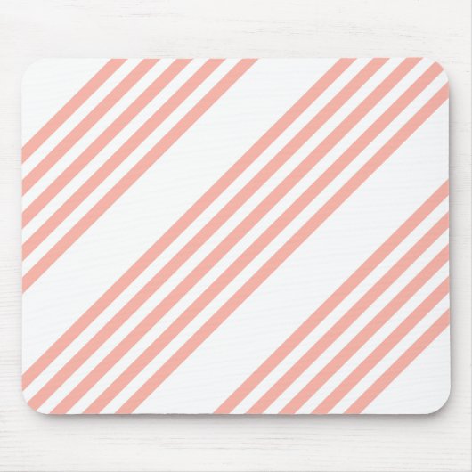 Koraal en wit, vijf strips muismat (Voorkant)