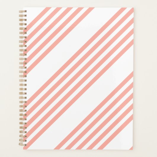 Koraal en wit, vijf strips planner (Voorkant)