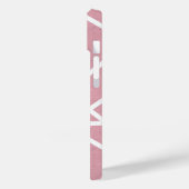 Koraal- en witmozaïekpatroon Case-Mate iPhone case (Achterkant / Links)