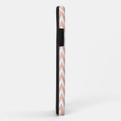 Koraal en witte Chevron Case-Mate iPhone Case (Achterkant/rechts)