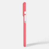 Koraal en witte monogramstrepen Case-Mate iPhone case (Achterkant / Links)