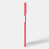 Koraal en witte monogramstrepen Case-Mate iPhone case (Achterkant / Rechts)