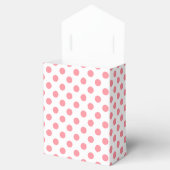 Koraal- en witte polkadots bedankdoosjes (Geopend)